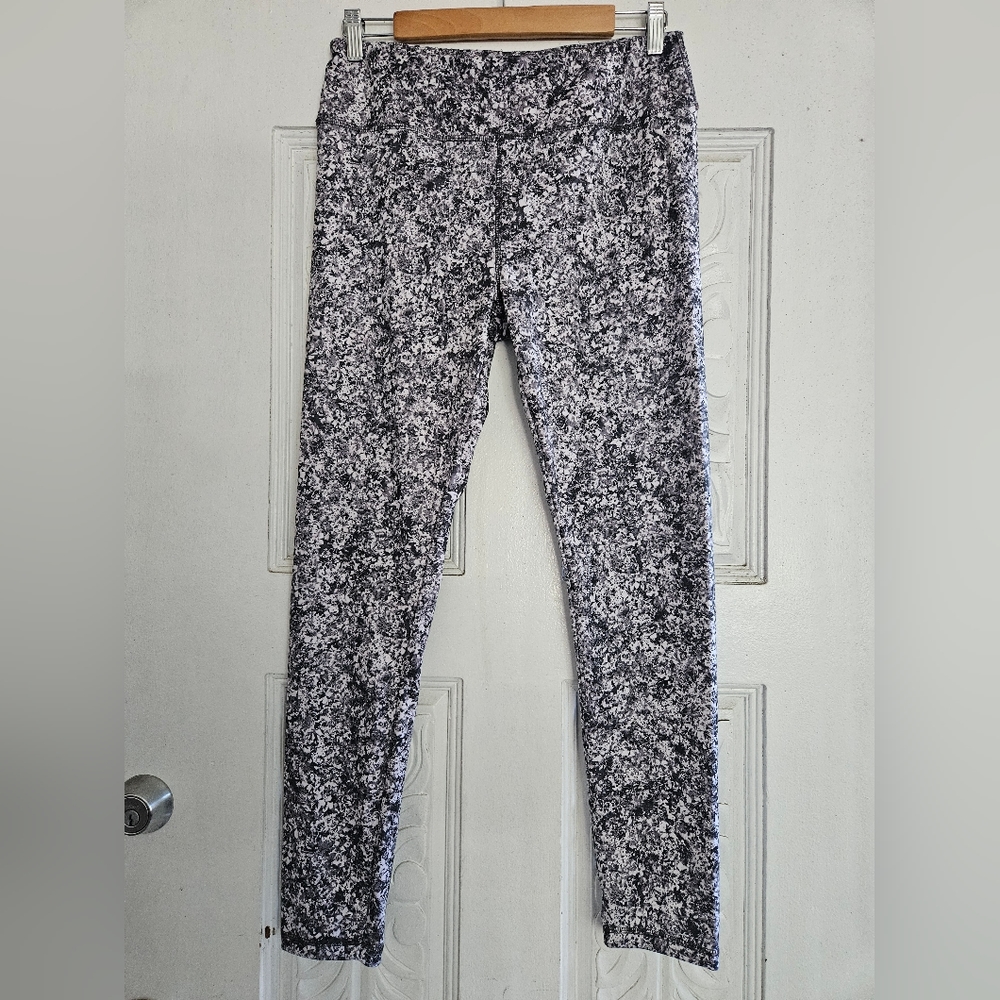 Jockey Women's Black and White Athletic Running Yoga Leggings Size Large